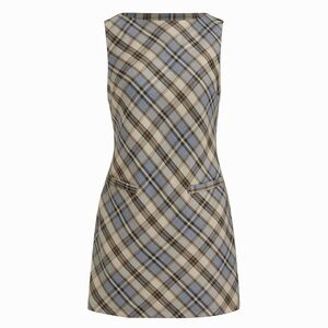 Cider NWT | PLAID BOAT NECK MINI SHIFT DRESS | size S